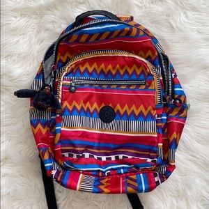 Multi color Kipling laptop back pack